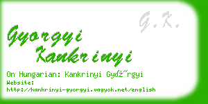 gyorgyi kankrinyi business card